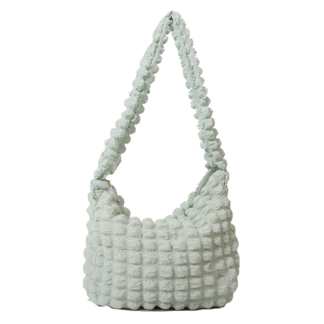 DQrwqpou Bolso Mujer Con Burbujas Plisadas Nailon Color para Viajes Oficina (verde)