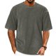 thumbnail image 1 of Camiseta Adorejoy Oversize Vintage Lavada para Hombre Verde Oscuro, 1 of 9