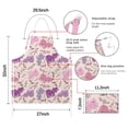 thumbnail image 7 of Pioneer Flower Floral Print Pattern Apron-Garden Aprons for Women with Pockets-Cotton Linen Waterproof Kitchen Cooking Gardening Aprons Adjustable for Kitchen,Cooking,BBQ and Salon 33x27 Inch, 7 of 7