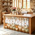 thumbnail image 5 of Fall Pumpkins Sink Skirt for Bathroom, Self-Adhesive Under Sink Curtain, Thanksgiving Harvest Eucalyptus Maple Leaf Hide Pipes & Storage Fabric Cabinet Skirt Cover for Kitchen Laundry 32"x55", 5 of 8