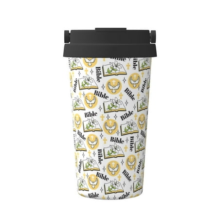 

Zeuib Bible Print Stainless Steel Vacuum Insulated Coffee Travel Mug Insulated Coffee Mug Travel Mug with Lid Thermal Cup for Outdoor