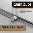 thumbnail image 2 of Altair 64" W x 76" H Framless Bypass Shower Door - Brushed Nickel, 5/16" Clear Tempered Glass, 2 of 14