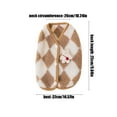 thumbnail image 3 of Winter Pet Clothing Dog Fleece Coat Two-Legs Plaid Design Size 13x16.9x13 Inches (Brown/M), 3 of 6