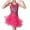 Hot Pink, variant on NAISIBABY Jazz Latin Dress for Girls, Tassels Sequined Suspenders Dance Bodysuit Mesh Kids Gymnastic Leotards Dress Hot Pink 4-5T