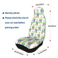 thumbnail image 4 of Yiaed Rainbow Llama Print Car Seat Covers,Universal Auto Seats Protector Fits for Car,SUV Sedan,Truck,Automotive Seat Covers & Accessories(Two packs), 4 of 7