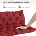 thumbnail image 5 of YYAo Outdoor Chair Cushions, Waterproof Outdoor Seat Pads, 59" x 38" Tufted Bench Cushion for Outdoor Furniture, 3-Seater Replacement, Wine Red, 5 of 11
