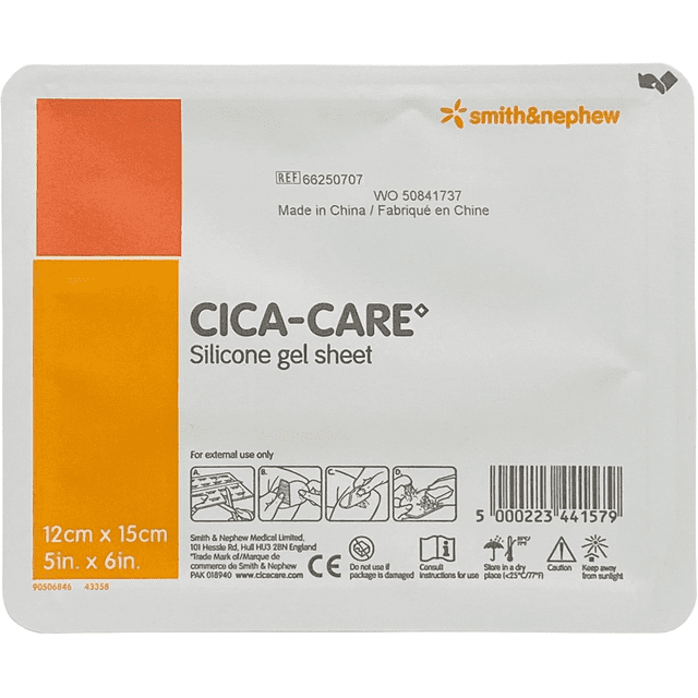 CicaCare Parche de Gel de Silicón 12 cm x 15 cm – Tratamiento Efectivo para Cicatrices