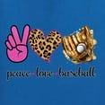 thumbnail image 2 of Peace Love Baseball Sports Womenâ€™s Standard V-Neck Tee, Royal, X-Large, 2 of 5