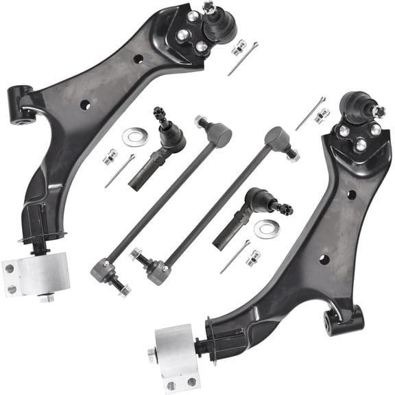 ASTRAPRO - Front End 6pc Suspension Kit for 2010-2017 Chevy Equinox GMC Terrain 2 Lower Control Arms w/Ball Joints 2 Sway Bar Links 2 Outer Tie Rods 2011 2012 2013 2014 2015 2016 Replacement