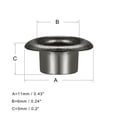 thumbnail image 2 of Uxcell Eyelets with Washers, 11 x 6 x 5mm Iron Through Hole Hollow Rivets Grommets Black 300set, 2 of 6