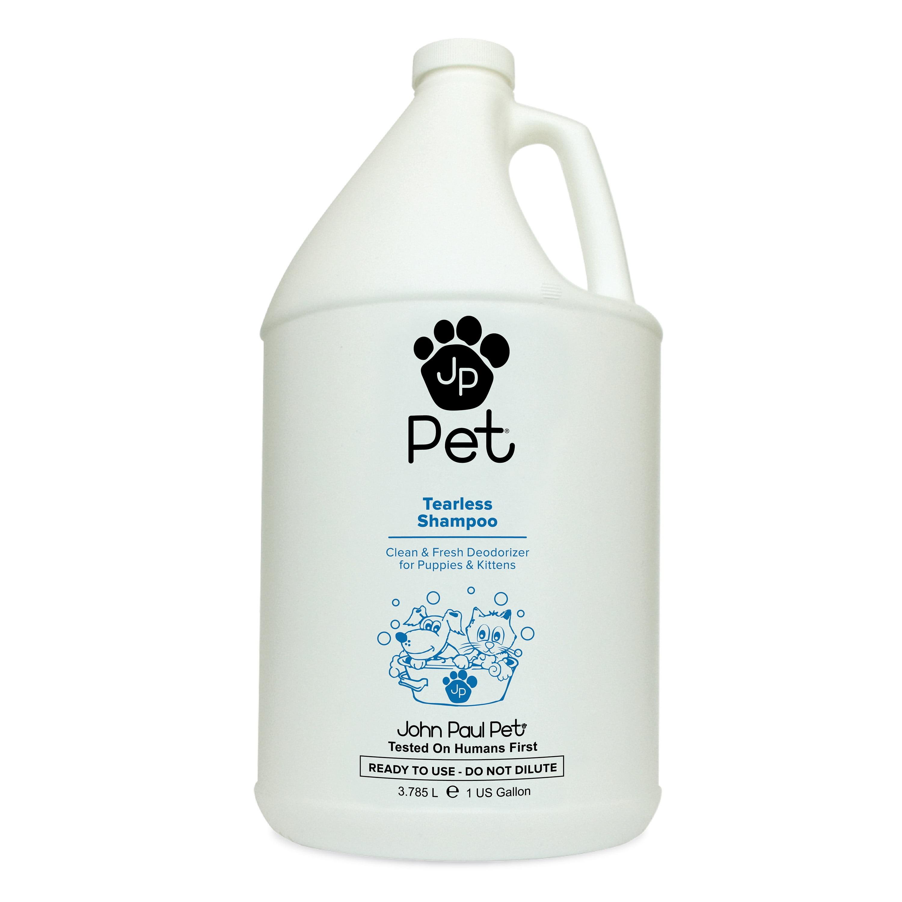 John Paul Pet Tearless Odor Absorbing Shampoo, Clean and Fresh Low PH for Puppies, Dogs, Kittens and Cats, 1-Gallon - Walmart.com