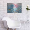 thumbnail image 5 of Luxe Metal Art 'The Great Teal Wave' by Porter Hastings, 24"x16", 5 of 7