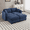 Blue-2O, variant on Alexent 2-Seat Modular Sectional Sofa with 1 Movable Ottomans, Upholstered Sofa Chair,  for Apartment Living Room Office, Light Gray