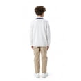 thumbnail image 4 of Arshiner Boys Girls School Uniform Cardigan Sweater Soft V-Neck Preppy Knit Outerwear, Embroidered Badge, Unisex Anti-Pill Long Sleeve Button Uniform Cardigan 3-10Y, 4 of 5