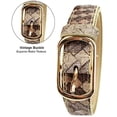 thumbnail image 4 of Women Crossweave Pattern Slim Fine PU Leather Belt Jeans Pants Dress Waist Belt, 4 of 7
