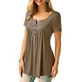 thumbnail image 2 of FeMereina Womens Loose T-Shirt Short Sleeve Casual Tops Blouse Tee Plus Size, 2 of 6
