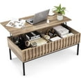 thumbnail image 1 of Bingirl Coffee Table with Lifting Top,43'' Rustic Wooden Coffee Table with Storage- Center Table for Living Room, Center Table for Living Room or Office, 1 of 7