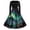 Light Green, variant on Womens Halloween Hepburn Dresses Spider Webeb Bat Round Neck Horror Hepburn Dresses Castle Moon Long Sleeve Funny Hepburn Dress, M