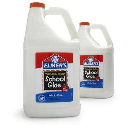 Elmer's Liquid School Glue, Washable, 1 Gallon, 2 Count - Great for Making (Best Glue For Pearl Earrings)