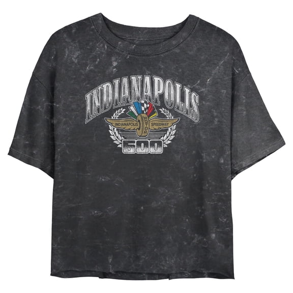 Juniors Indy 500 Distressed Classic Crest T Shirt