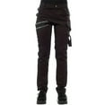 thumbnail image 6 of Gothic pencil pants with zipper pockets, rivets, steampunk women's pants, hip-hop rock style solid color casual pants-Army Green-XXL, 6 of 7