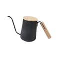 thumbnail image 4 of Hervidor de café de cuello de cisne con asa, pico largo y estrecho, portátil, para verter café 350 ml negro, 4 of 9