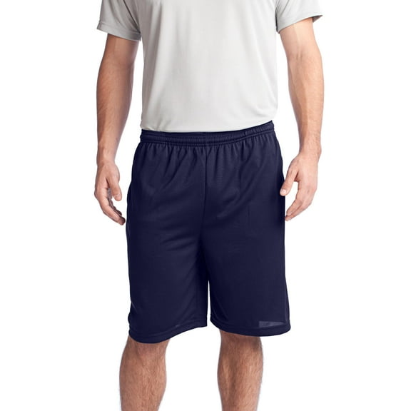 Sport-Tek ST312 PosiCharge Tough Mesh Pocket Shorts, True Navy, 4XL, Mens Workout Shorts