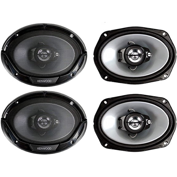 2 Kenwood KFC-6966S 800W Max (90W RMS) 6" x 9" 3-Way Coaxial Car Speakers -2 Pair