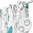 thumbnail image 5 of Floral Curtains Watercolor Flower Leaves Window Curtains,Teal and Gray Floral Drapes Grommet Window Drapes for Bedroom Living Room Kitchen Bathroom Nursery (52 x 84 Inch, 2 Panels), 5 of 6