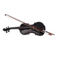 thumbnail image 3 of Tcbosik 4/4 Violin Acoustic Kit, Maple Wood Fiddle Set with Case Bow and Rosin, Black, 3 of 9