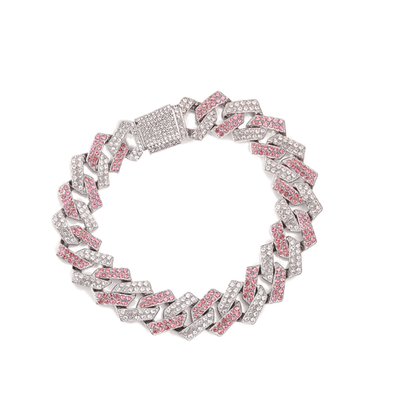 1 Pcs Cuban Chain Necklace - Hip - Hop Rhinestone - Paved Luxury Necklace for Rappers