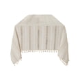 thumbnail image 2 of Openwork Jacquard Tablecloth with Elegant Tassels and Embroidery, Premium Polyester Dining Cover – Stylish Restaurant Home Table Decoration for Dinner Parties Holidays Family Gatherings, 2 of 6