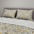 thumbnail image 2 of Cartoon Comforter & Sham Bedding Set, Yellow Flowers with Acorns and Foliage Pattern Ecology Themed Spring, 3 pcs Duvet Set Microfiber Filling Quilt, 5 Sizes, Yellow Sea Green Black, by Ambesonne, 2 of 4