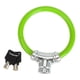 thumbnail image 1 of Candado de bicicleta Unique Bargains con llave, cable portátil, candado antirrobo para bicicleta, mini candado en anillo, aleación ABS, 39 cm, verde, 1 pieza, 1 of 6