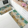 thumbnail image 5 of Spring Summer Sea Chair Kitchen Rugs Set of 2, Beach Coastal Forget Me Not Flower Hat Bag Kitchen Mats Decor, Nautical Seagull Sailboat Floor Door Mat Home Decorations -17x29 and 17x47 Inch, 5 of 6