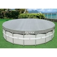 thumbnail image 3 of Intex 28041E UV Resistant Deluxe Debris Pool Cover for 18-Foot Intex Ultra Frame Round Above Ground Pools, Gray, 3 of 8