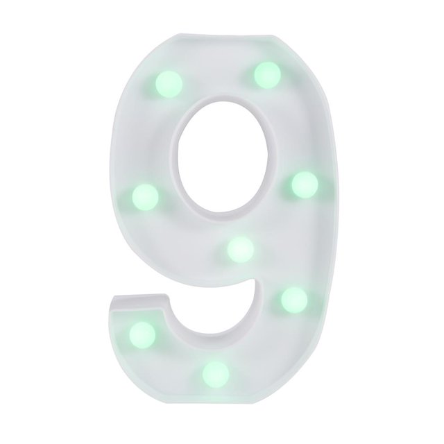 Bearachild Número colorido Lámpara de noche LED Número de lámpara 0-9 Lámpara de decoración de luz de modelado con 16 colores cambiantes 4 Iluminación y accesorios No.10 Bearachild HA026552-10