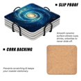 for Galaxy Stylish Ceramic Coasters for Drinks with Holder,Set of 4