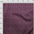 thumbnail image 3 of oneOone Georgette Viscose Dark Magenta Fabric Leaves Dress Material Fabric Print Fabric By The Yard 42 Inch Wide, 3 of 5