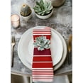 thumbnail image 3 of nqOlkjepod Red Striped Cloth Napkins Set of 6 Reusable Dinner Napkins, Modern Minimalist Gradient Lines Country Cocktail Napkin Washable Table Napkins for Wedding/Holiday Party/Baby Shower 20"x20", 3 of 8