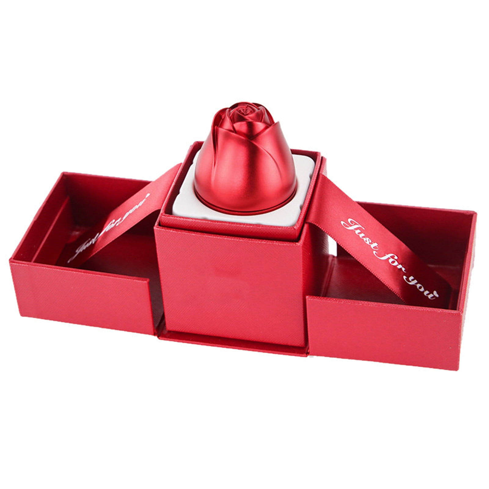 Details about   Ring Storage Case Elegant Style Engagement Propose Wedding Rings Boxes Container 
