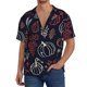 thumbnail image 1 of Fotbe Thanksgiving Camisa Estampada de Manga Corta para Hombre, Casual de Verano, Estilo Playero, Sin Arrugas-Small, 1 of 5