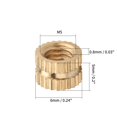 thumbnail image 2 of Wekity M5x5mm Female Thread Knurled Nuts Hx6mm OD Brass Threaded Insert Embedment Nuts Hydraulic Welded Joint Injection Molding Assortment Kit for 3D Printing Injection Molding 80PCS-0621, 2 of 5