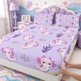 thumbnail image 4 of Manfei Underwater Animal Axolotl Queen Sheets,Cute Salamander Pattern Queen Sheet Sets,4 Pieces,1 Flat Sheet,1 Fitted Sheet and 2 Pillowcases, 4 of 6