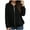 Black, variant on WREESH Fashion Jacket Women'S Casual Comfortable Solid Long Sleeved Hoodless Outwear Zipper Jackets Top White