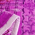 thumbnail image 5 of JML Thick Warm Winter Fleece Blanket For King Bed 2 Ply Reversible Soft Raschel Blanket,87"x94",10.5lb, Purple Floral, 5 of 8