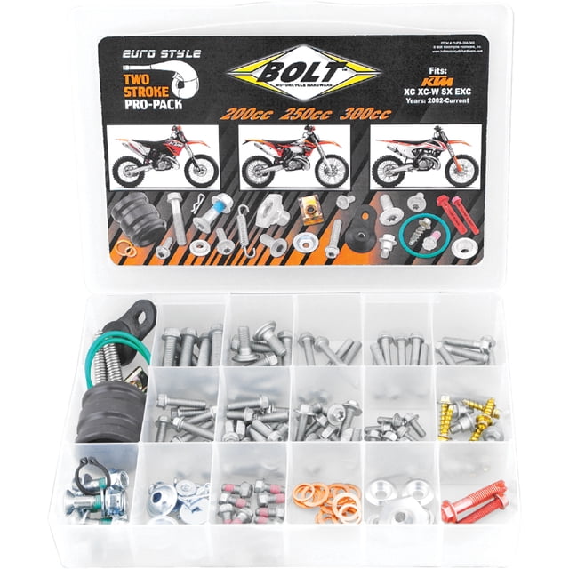 Bolt MC Hardware EUPP-200/300 KTM 2-Stroke 200-300cc Euro style Pro Pack Fastener Kit