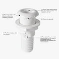 thumbnail image 3 of Thru Hull Fitting, ABS Plastic 29mm Boat Through Hull Connector Boat Plumbing Fittings Accessory, Boat Drain Outlet Plug Hose Connector for Rvs Yachts, 3 of 8