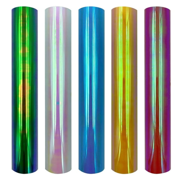 Dengmore HTV Heat Transfer Vinyl Bundle, Glitter Iron on Vinyl, Glitter HTV Vinyl for T-Shirt Hat Clothes Fabric DIY Craft Material (Color Glitter Theme)