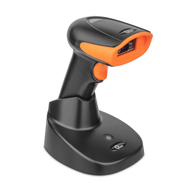Lector de Código de Barras Qian QOB-2DMFE con Base de Carga , Inalámbrico USB+ 2.4G + BT, códigos 1D y 2D Led indicador blanco/rojo, sensor CMOS, 16 hrs de trabajo para Windows iOs y Android
